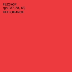 #ED3A3F - Red Orange Color Image